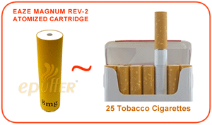ePuffer EAZE Magnum electronic cigarette cartridge life
