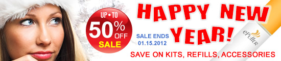 ePuffer Electronic Cigarette 2012 Sale! New Year Sales ends on January 15-2012